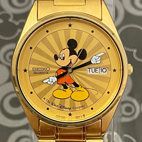 Vintage Disney x Seiko Starburst Mickey Mouse Men’s Unisex Watch with Box - Picture 3 of 13